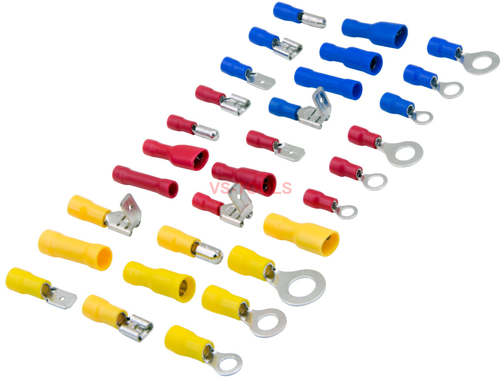 480pcs Crimp Spade Ring Connector Insulated Wiring Terminal